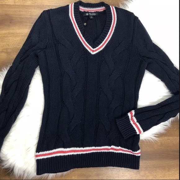 brooks brothers cotton cable crew neck sweater